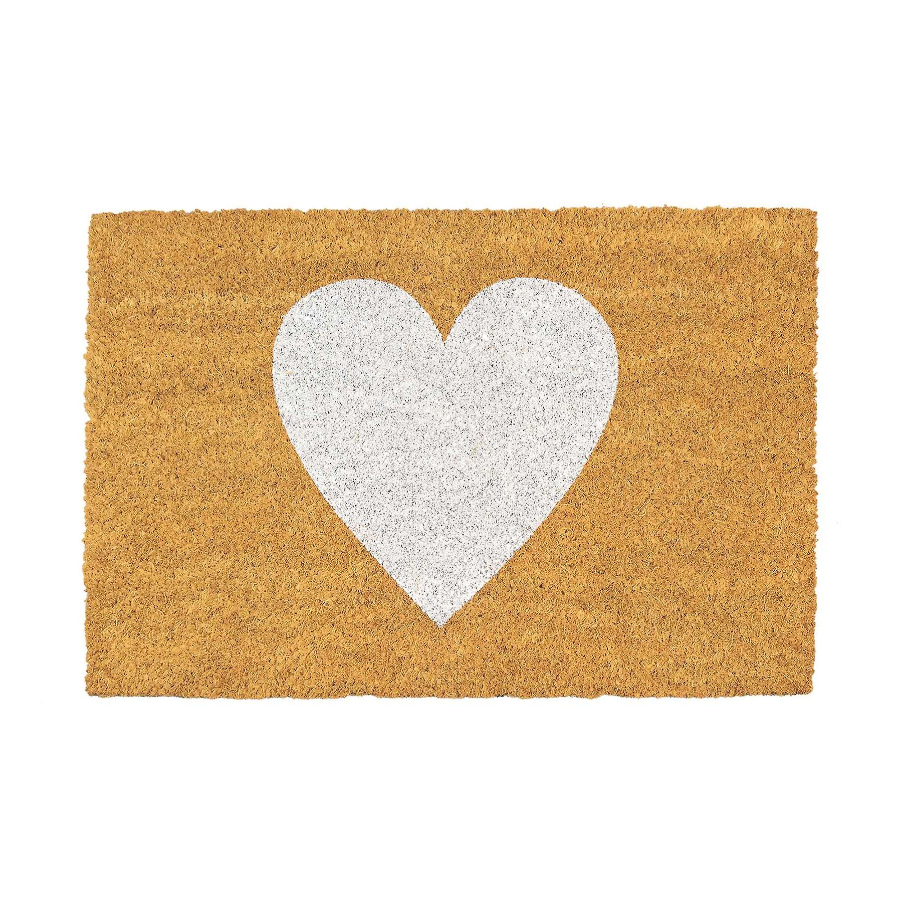 White Heart Doormat 2x3