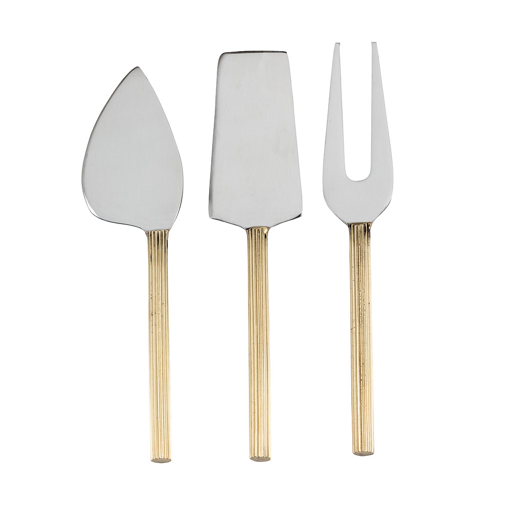 Rib Handle Cheese Knives (set of 3)