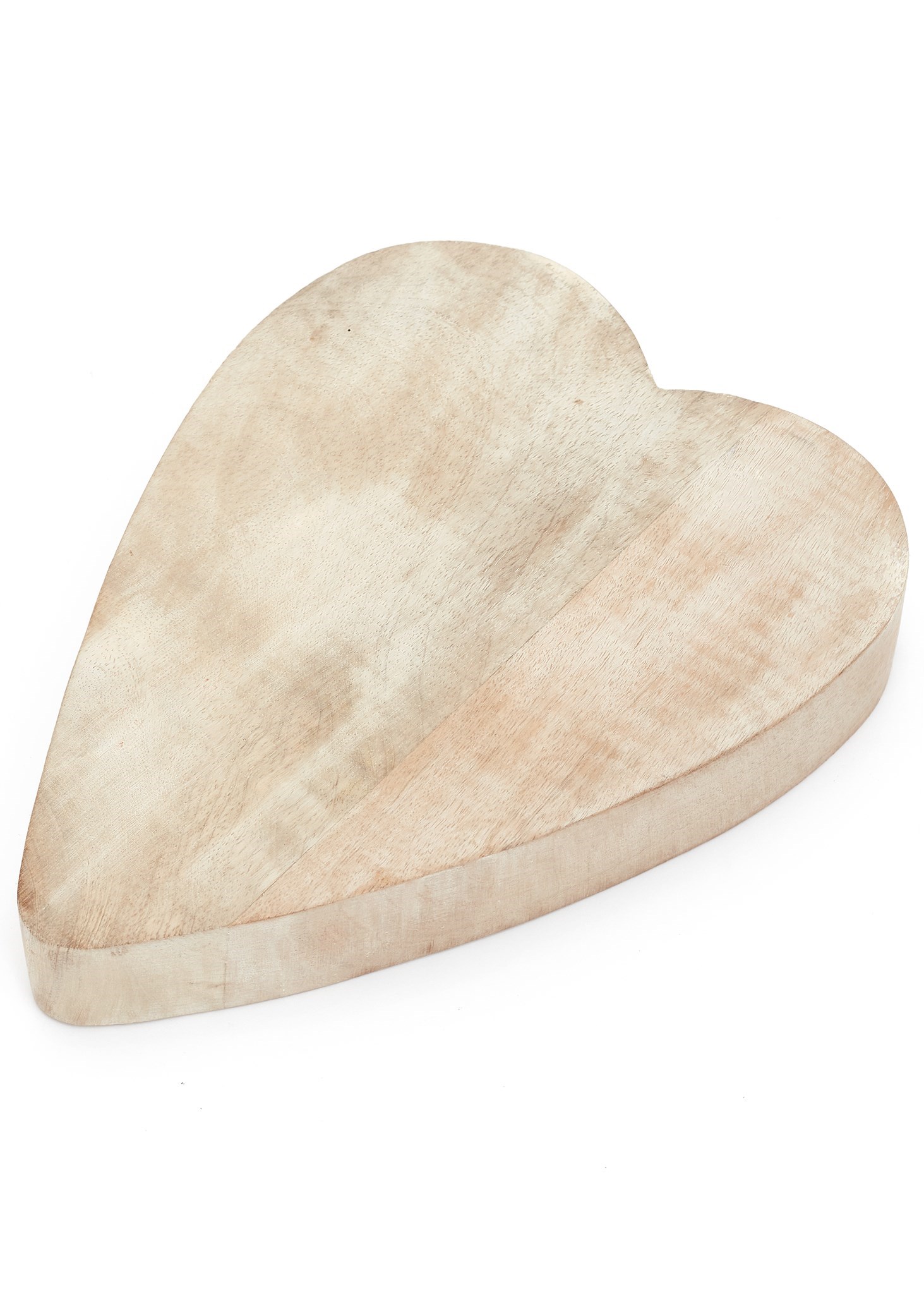 Whitewashed Heart Wooden Board